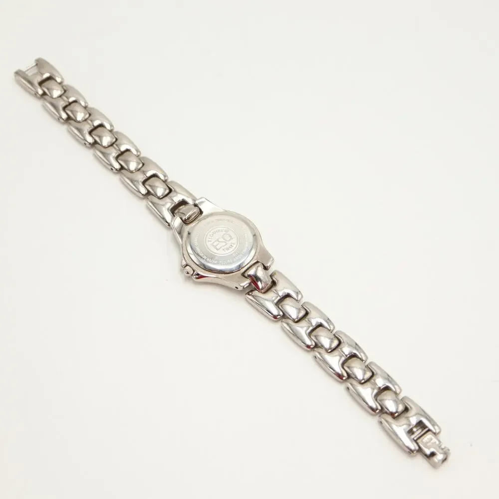 ESQ Swiss Silver Tone 25mm MOP Womens Watch Stainless Steel w New Battery